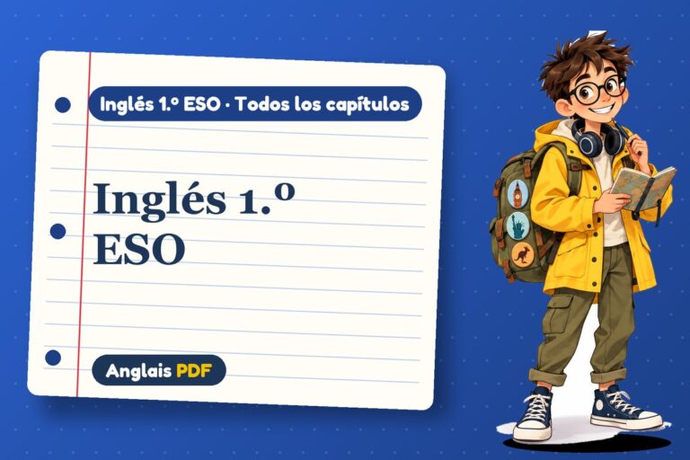 Inglés 1.º ESO: lecciones, ejercicios y exámenes para descargar en PDF
