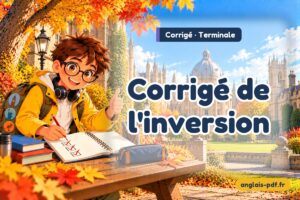 Corrigé des exercices d'anglais terminale : Corrigé de l'inversion