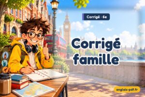 Corrigé des exercices d'anglais 6e : Corrigé famille
