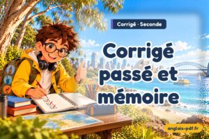Corrigé des exercices d'anglais seconde : Corrigé passé et mémoire