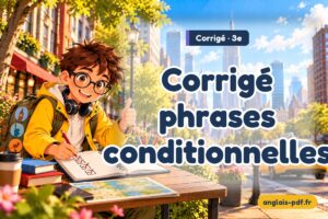 Corrigé des exercices d'anglais 3e : Corrigé phrases conditionnelles