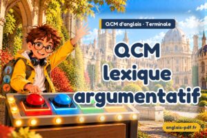 QCM d'anglais terminale : QCM lexique argumentatif