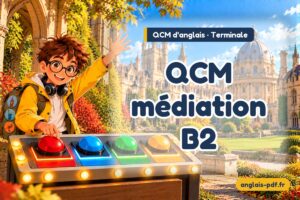 QCM d'anglais terminale : QCM médiation B2