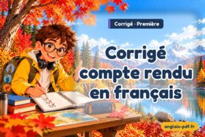 Corrigé des exercices d'anglais première : Corrigé compte rendu en français