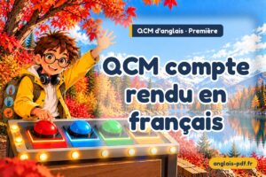 QCM d'anglais première : QCM compte rendu en français