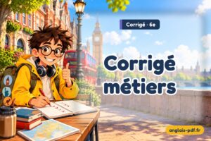 Corrigé des exercices d'anglais 6e : Corrigé métiers