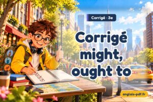 Corrigé des exercices d'anglais 3e : Corrigé might, ought to