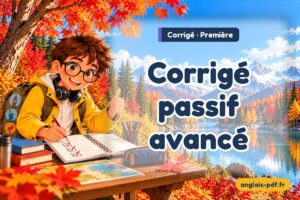 Corrigé des exercices d'anglais première : Corrigé passif avancé
