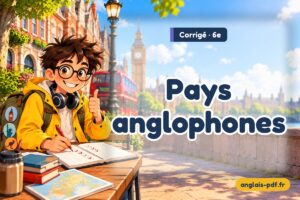 Corrigé des exercices d'anglais 6e : Pays anglophones