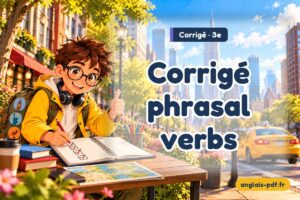 Corrigé des exercices d'anglais 3e : Corrigé phrasal verbs