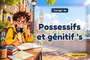 Corrigé des exercices d'anglais 6e : Possessifs et génitif 's
