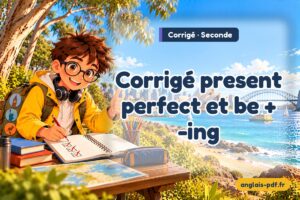 Corrigé des exercices d'anglais seconde : Corrigé present perfect et be + -ing