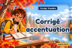 Corrigé des exercices d'anglais première : Corrigé accentuation