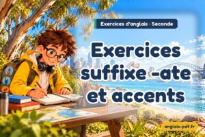 Exercices d'anglais seconde : Exercices suffixe -ate et accents