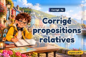 Corrigé des exercices d'anglais 4e : Corrigé propositions relatives