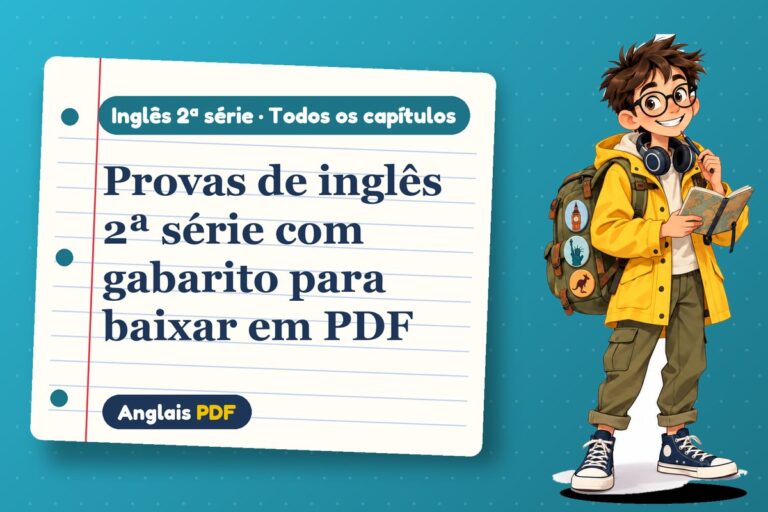 Provas de inglês 2ª série com gabarito para baixar em PDF