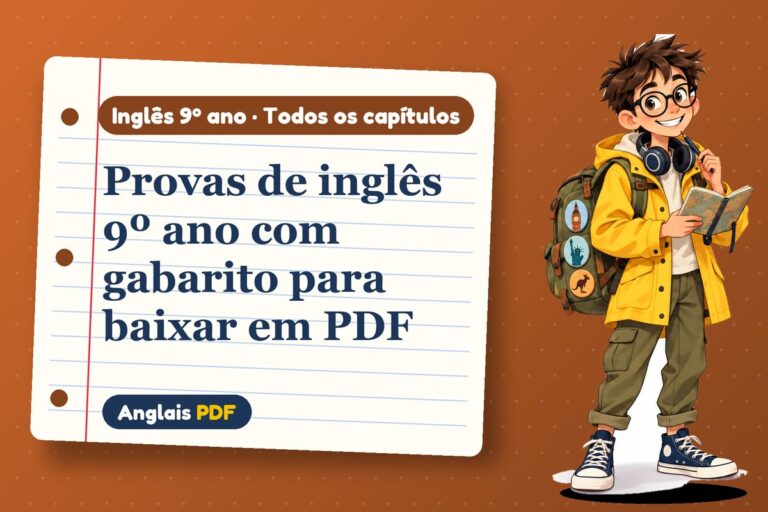 Provas de inglês 9º ano com gabarito para baixar em PDF