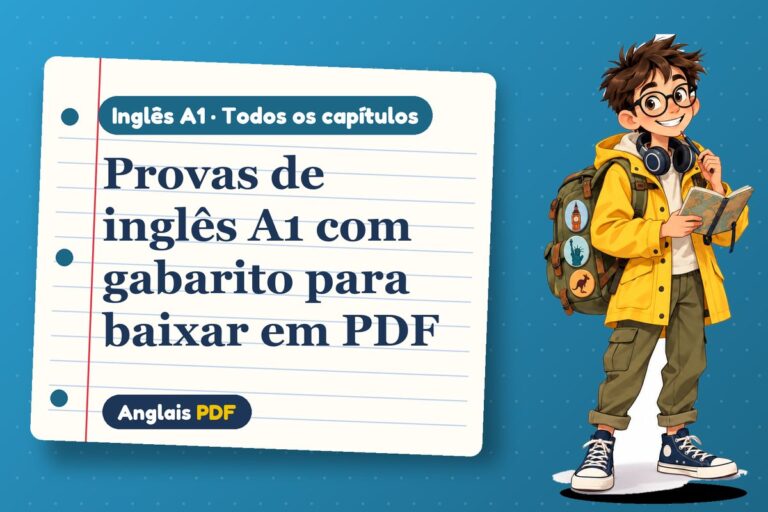 Provas de inglês A1 com gabarito para baixar em PDF