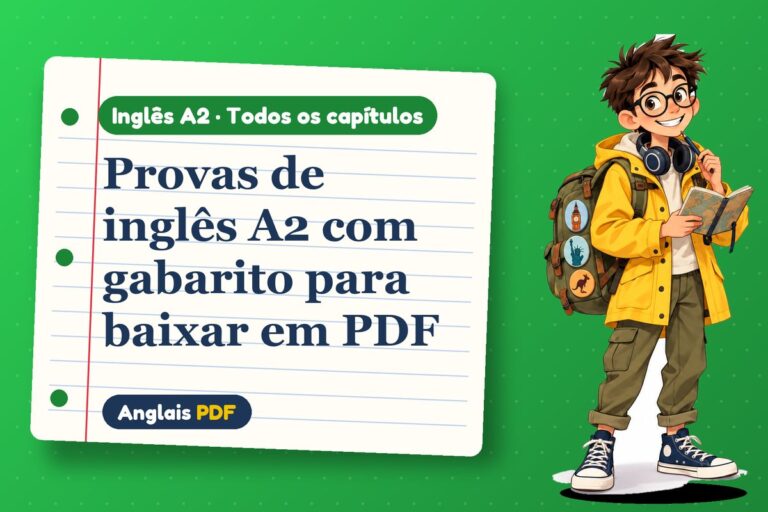 Provas de inglês A2 com gabarito para baixar em PDF