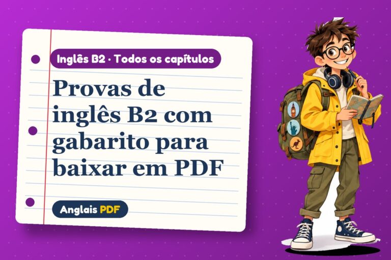 Provas de inglês B2 com gabarito para baixar em PDF