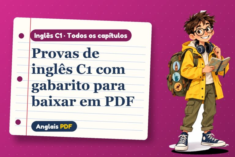 Provas de inglês C1 com gabarito para baixar em PDF
