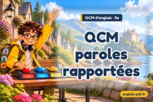 QCM d'anglais 5e : QCM paroles rapportées