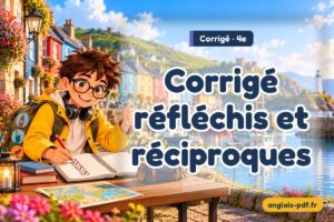 Corrigé des exercices d'anglais 4e : Corrigé réfléchis et réciproques