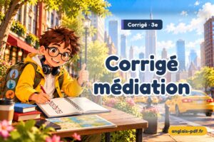 Corrigé des exercices d'anglais 3e : Corrigé médiation
