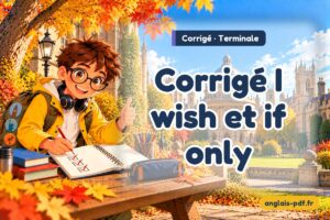 Corrigé des exercices d'anglais terminale : Corrigé I wish et if only