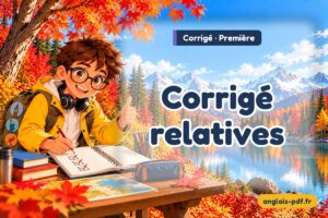 Corrigé des exercices d'anglais première : Corrigé relatives