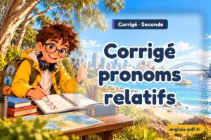 Corrigé des exercices d'anglais seconde : Corrigé pronoms relatifs