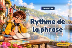 Corrigé des exercices d'anglais 4e : Rythme de la phrase