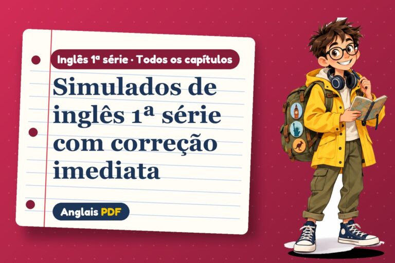 Simulados de inglês 1ª série com correção imediata