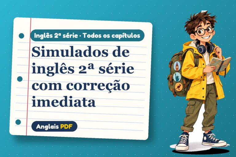 Simulados de inglês 2ª série com correção imediata