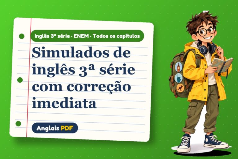 Simulados de inglês 3ª série com correção imediata