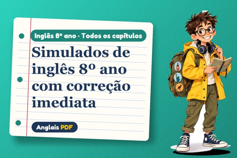 Simulados de inglês 8º ano com correção imediata