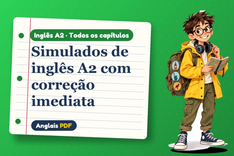 Simulados de inglês A2 com correção imediata