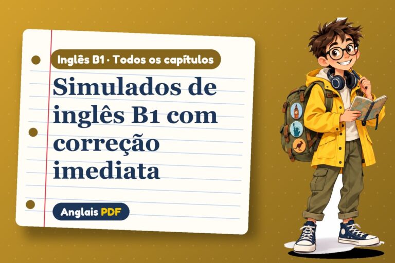 Simulados de inglês B1 com correção imediata