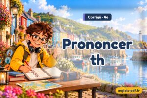 Corrigé des exercices d'anglais 4e : Prononcer th