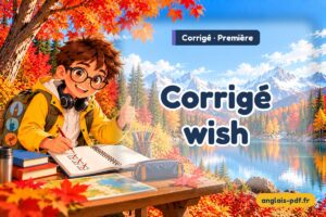 Corrigé des exercices d'anglais première : Corrigé wish