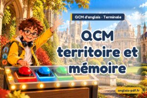 QCM d'anglais terminale : QCM territoire et mémoire