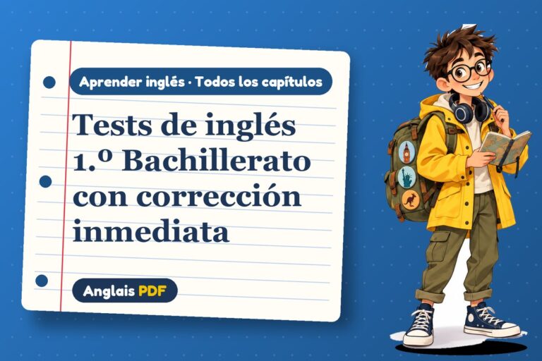 Tests de inglés 1.º Bachillerato con corrección inmediata