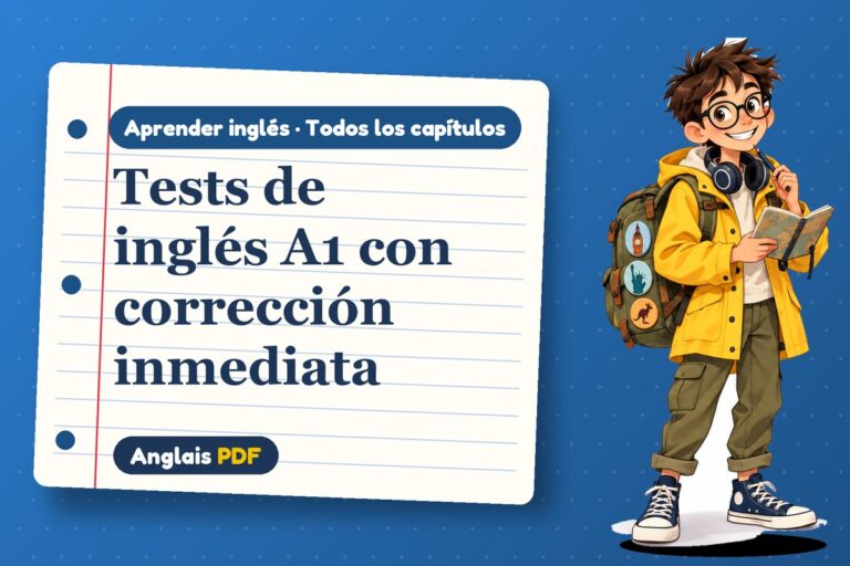 Tests de inglés A1 con corrección inmediata