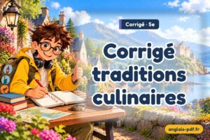 Corrigé des exercices d'anglais 5e : Corrigé traditions culinaires
