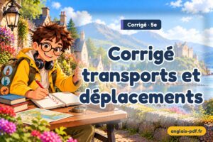 Corrigé des exercices d'anglais 5e : Corrigé transports et déplacements
