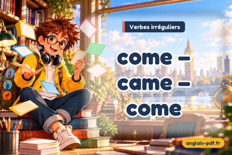 Verbes irréguliers A-B-A : come-came-come