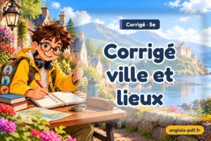 Corrigé des exercices d'anglais 5e : Corrigé ville et lieux