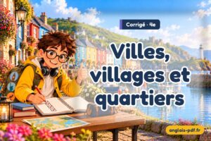 Corrigé des exercices d'anglais 4e : Villes, villages et quartiers