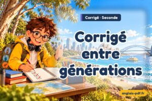 Corrigé des exercices d'anglais seconde : Corrigé entre générations