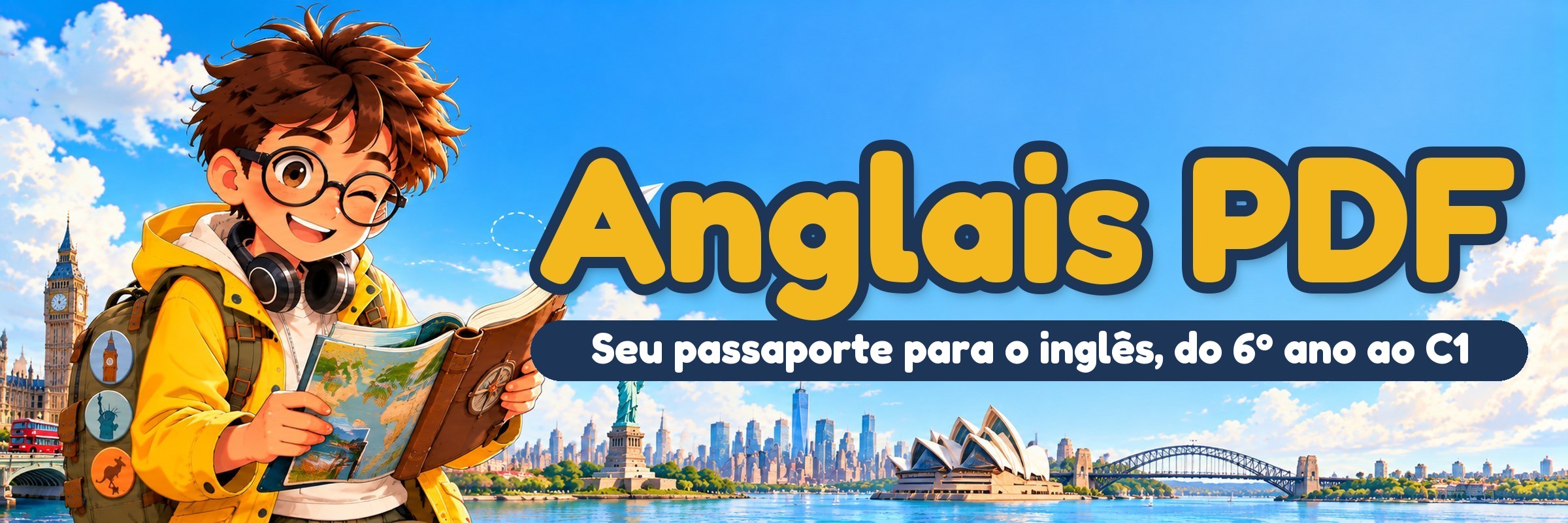 Anglais PDF – aprender inglês grátis com aulas, atividades, provas e simulados